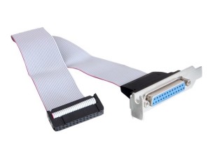 Delock Low Profile Slot Bracket > 1 x Parallel - parallel panel - DB-25 to 25 PIN IDC - 22 cm