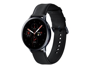 Samsung Galaxy Watch Active 2 - black stainless steel - smart watch with band - black - 4 GB