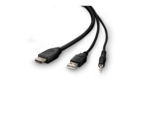 Belkin Secure KVM Combo Cable - video / USB / audio cable - TAA Compliant - 3.05 m