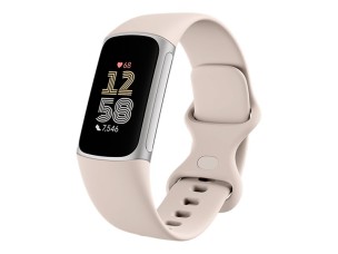 Fitbit Charge 6 - silver aluminium - activity tracker with infinity band - porcelain