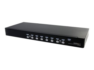 Startech 8 Port VGA KVM Switch - 1U Rack Mount - USB VGA KVM Switch with Audio - 1920 x 1440 @60hz - KVM Video Switch (SV831DUSBAU) - KVM / audio switch - 8 ports