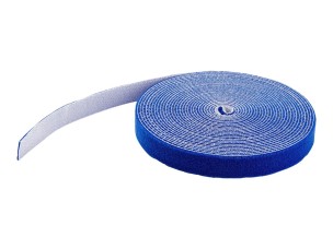 Startech 25ft Hook and Loop Roll, Cut-to-Size Reusable Cable Ties, Bulk Industrial Wire Fastener Tape / Adjustable Fabric Wraps Blue / Resuable Self Gripping Cable Management Straps - Adjustable Loop Ties (HKLP25BL) - hook & loop fastener