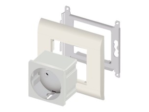 Delock Easy 45 - power socket-outlet - 1 power socket - white, RAL 9003