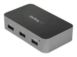 Startech 4 Port USB C Hub with Power Adapter, USB 3.1/3.2 Gen 2 (10Gbps), USB Type C to 4x USB-A, Self Powered Desktop USB Hub with Fast Charging Port (BC 1.2) DCP, Desk Mountable - Windows/macOS/Linux (HB31C4AS) - hub - 4 ports