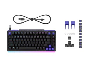 Logitech G G512 X 75 - keyboard - TMR analogue, mechanical, linear style - with LED indicator - QWERTY - International English - black Input Device