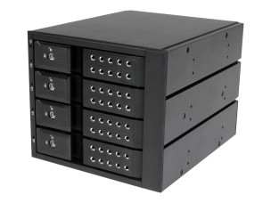 Startech 4-Bay Mobile Rack Backplane - Trayless Hot Swap Mobile Rack Backplane for 3.5in SAS II/SATA III - 6 Gbps HDD (HSB4SATSASBA) - storage mobile rack