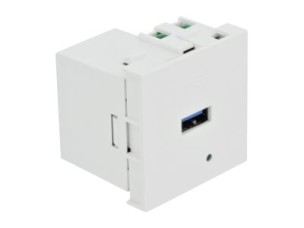 Delock Easy 45 - USB-outlet - 1 gang - white, RAL 9003