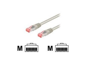 wentronic network cable - 3 m - grey