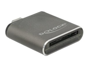 Delock USB Type-C SDHC / SDXC UHS-II / MMC Single Slot Card Reader - card reader - USB-C 3.1 Gen 1