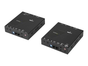 Startech 4K HDMI Over IP Extender - 4K 30Hz - Video Control Software App - HDMI Extender - HDMI Extension - AV Over IP (ST12MHDLAN4K) - video/audio/infrared/serial extender - 1GbE