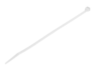 Startech 20cm(8") Cable Ties, 4mm(1/8") wide, 55mm(2-1/8") Bundle Diameter, 22kg(50lb) Tensile Strength, Nylon Self Locking Zip Ties with Curved Tip, 94V-2/UL Listed, 100 Pack, White - Nylon 66 Plastic - TAA (CBMZT8N) - cable tie - TAA Compliant