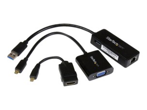 Startech Accessory kit for Lenovo Yoga 3 Pro - Micro HDMI to VGA - Micro HDMI to HDMI - USB 3.0 Gb LAN - 3-in-1 connectivity bundle (LENYMCHDVUGK) - notebook accessories bundle