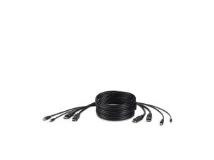 Belkin Secure KVM Combo Cable - keyboard / mouse / video / audio cable - TAA Compliant - 3.04 m