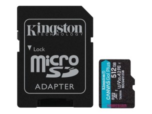 Kingston Canvas Go! Plus - flash memory card - 512 GB - microSDXC UHS-I