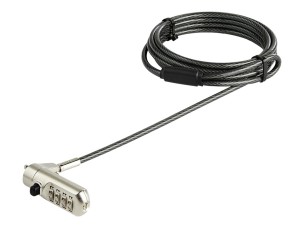 Startech 6.5' (2m) Laptop Cable Lock, Nano Slot Compatible 4 Digit Combination Security Cable Lock, Serialized Anti-Theft Vinyl Coated Steel Cable Lock for Nano Slot Computer/Device - Nano Slot Laptop Lock (LTLOCKNANO) - Compatible with Kensington - secur