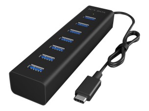 ICY BOX IB-HUB1700-C3 - hub - 7 ports