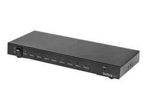 Startech 4K 60hz HDMI Splitter - 8 Port - HDR Support - 7.1 Surround Sound Audio - HDMI Distribution Amplifier - HDMI 2.0 Splitter (ST128HD20) - video/audio splitter