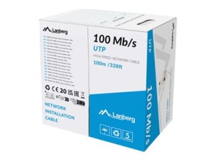 Lanberg bulk cable - 100 m - grey