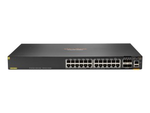 HPE Aruba 6200F 24G Class4 PoE 4SFP+ 370W Switch - switch - Max. Stacking Distance 10 kms - 24 ports - Managed - rack-mountable