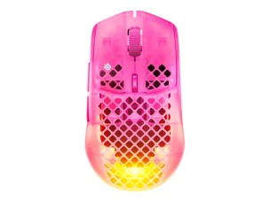 SteelSeries Aerox 3 Gen 2 - mouse - 2.4 GHz, Bluetooth 5.0 - magenta haze