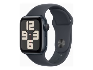 Apple Watch SE (GPS) 2nd generation - midnight aluminium - smart watch with sport band - midnight - 32 GB