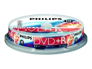 Philips DR8S8B10F - DVD+R DL x 10 - 8.5 GB - storage media