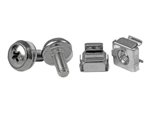 Startech M5 Mounting Screws and Cage Nuts for Server Rack Cabinet - Pack of 50 Server Rack Screws (CABSCREWM5) - rack screws and nuts