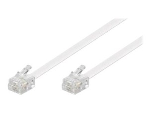 MicroConnect phone cable - 15 m - white