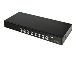 Startech 8 Port 1U RackMount USB PS/2 KVM Switch with OSD - KVM switch - 8 ports