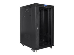 Lanberg FF01 series - rack - 800 x 1000, flat pack, with glass door, LCD - 22U