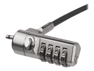 Startech 6.5ft (2m) Laptop Cable Lock, 4 Digit Combination Laptop/Desktop Security Cable Lock for K-Slot Devices/Computers/Monitors, Portable Anti-Theft Vinyl Coated Steel Cable Lock - K Slot Laptop Lock (LTLOCK4D) - security cable lock