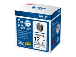 Brother TZe-231 - laminated tape - 1 cassette(s) - Roll (1.2 cm x 8 m) (pack of 5)