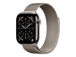 Apple Watch Series 11 (GPS + Cellular) - natural titanium - smart watch with milanese loop - natural - 64 GB