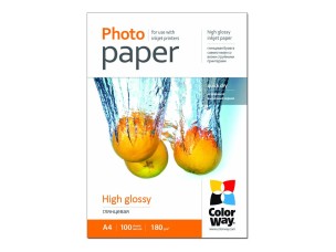 ColorWay High Gloss - photo paper - glossy - 100 sheet(s) - A4 - 180 g/m²