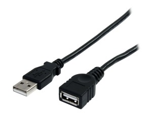 StarTech 10 ft Black USB 2.0 Extension Cable A to A - 10ft USB 2.0 Extension Cable - 10ft USB male female Cable (USBEXTAA10BK) - USB extension cable - USB to USB - 3 m