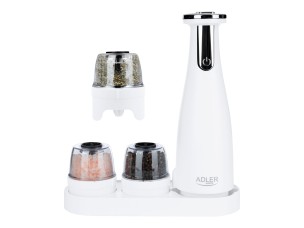 Adler AD 4449w - pepper & salt grinder - matte white