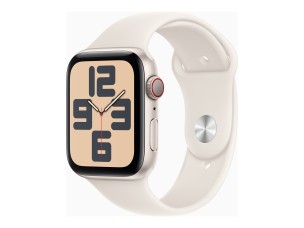 Apple Watch SE (GPS + Cellular) 2nd generation - starlight aluminium - smart watch with sport band - starlight - 32 GB