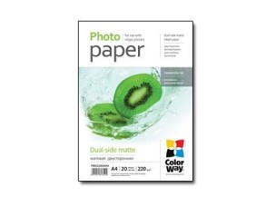 ColorWay - photo paper - matte - 20 sheet(s) - A4 - 220 g/m²