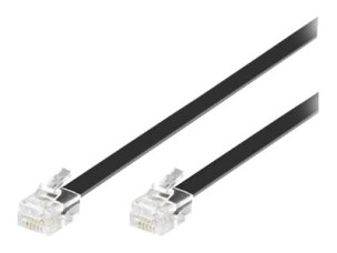 MicroConnect phone cable - 6 m - black