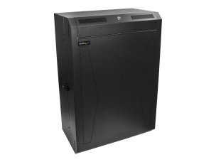 Startech 8U 19" Vertical Wall Mount Server Rack Cabinet, Low Profile (15"), 30" Deep Locking Network Enclosure with 2U for Switch Patch Panel Router Mounting IT/Data Cabinet Assembled - 19 Inch Wallmount Rack (RK830WALVS) - rack enclosure cabinet - 8U
