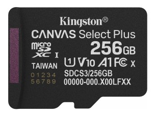 Kingston Canvas Select Plus - flash memory card - 256 GB - microSDXC UHS-I