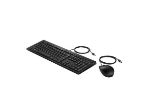 HP 225 G2 - keyboard and mouse set - 100% full size - black Input Device