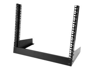 Startech 8U Open Frame Network Rack - 19" 2 Post Free Standing Desktop Rack for Computer, AV, Media, IT, Data & Server Room Equipment (RK8OD) - rack - 8U