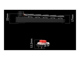 Keychron K15 Max - keyboard - QMK, custom mechanical, Alice layout - 75% - with knob Input Device