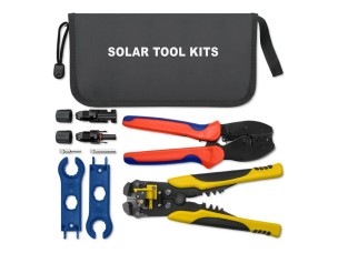 Qoltec - tool kit - MC4 connector compatible, crimping tool, auto wire stripper