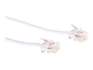 MicroConnect phone cable - 1 m - white
