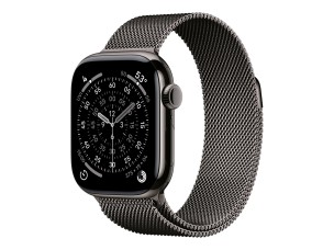 Apple Watch Series 11 (GPS + Cellular) - slate titanium - smart watch with milanese loop - slate - 64 GB