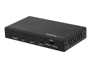 Startech HDMI Splitter - 2-Port - 4K 60Hz - HDMI Splitter 1 In 2 Out - 2 Way HDMI Splitter - HDMI Port Splitter (ST122HD202) - video/audio splitter - 2 ports