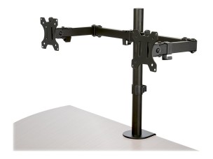 Startech Desk Mount Dual Monitor Arm, Desk Clamp / Grommet VESA Monitor Mount for up to 32 inch Displays, Ergonomic Articulating Monitor Arm, Height Adjustable/Tilt/Swivel/Rotating - Space-saving Design (ARMDUAL2) mounting kit - adjustable arm - for 2 mon