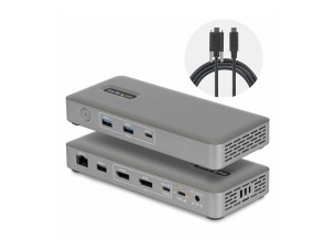 Startech - docking station - USB4 / Thunderbolt 4 / Thunderbolt 5 - 2 x DP - 1GbE, 2.5GbE